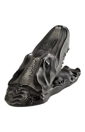 Скульптура голова крокодила LALIQUE черного цвета, арт. 10600000 | Фото 2 (Интерьер: Интерьер; Ограничения доставки: fragile-2)