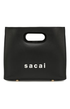 Женская кожаная сумка SACAI черного цвета по цене 32850 руб., арт. S034-01 | Фото 1 Женская кожаная сумка SACAI черного цвета, арт. S034-01 | Фото 1