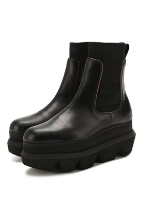 Женские кожаные ботинки SACAI черного цвета по цене 75900 руб., арт. 20-05113 | Фото 1 Женские кожаные ботинки SACAI черного цвета, арт. 20-05113 | Фото 1