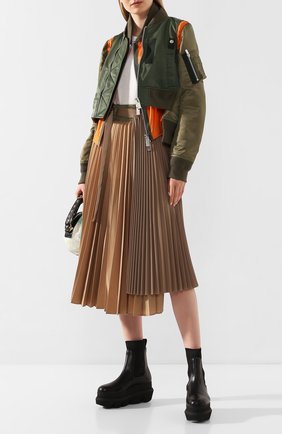 Женские кожаные ботинки SACAI черного цвета по цене 75900 руб., арт. 20-05113 | Фото 2 Женские кожаные ботинки SACAI черного цвета, арт. 20-05113 | Фото 2