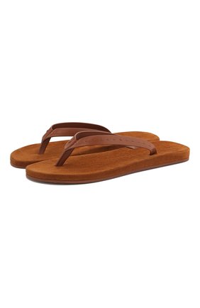 Женские кожаные шлепанцы LORO PIANA коричневого цвета по цене 36100 руб., арт. FAL1153 | Фото 1 Женские кожаные шлепанцы LORO PIANA коричневого цвета, арт. FAL1153 | Фото 1
