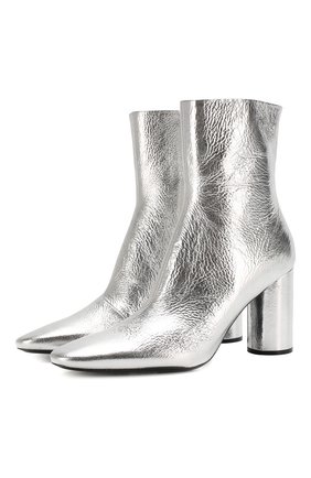 Женские кожаные ботильоны oval BALENCIAGA серебряного цвета по цене 77250 руб., арт. 591015/WA970 | Фото 1 Женские кожаные ботильоны oval BALENCIAGA серебряного цвета, арт. 591015/WA970 | Фото 1