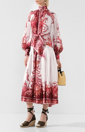 Женские текстильные босоножки FENDI зеленого цвета по цене 49800 руб., арт. 8V7072 ABN2 | Фото 2 Женские текстильные босоножки FENDI зеленого цвета, арт. 8V7072 ABN2 | Фото 2