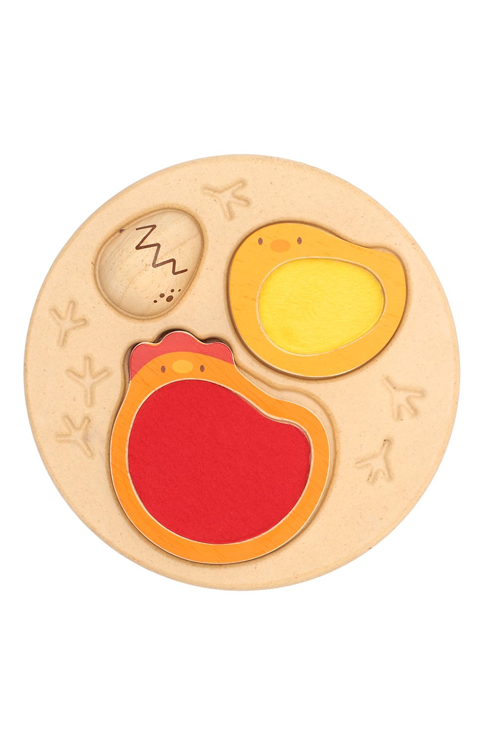 Детского пазл-вкладыш курочка PLAN TOYS разноцветного цвета, арт. 5673 | Фото 1 (Игрушки: Игры - пазлы)
