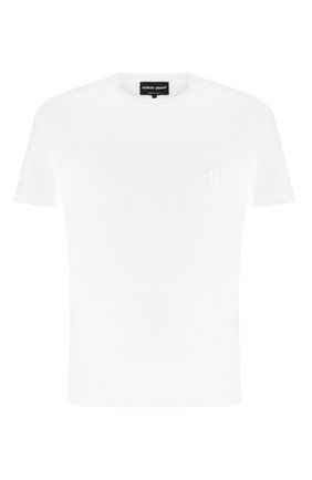 Мужская хлопковая футболка GIORGIO ARMANI белого цвета по цене 33700 руб., арт. 3HSM72/SJTKZ | Фото 1 Мужская хлопковая футболка GIORGIO ARMANI белого цвета, арт. 3HSM72/SJTKZ | Фото 1 (Материал внешний: Хлопок; Длина (для топов): Стандартные; Рукава: Короткие; Принт: Без принта; Стили: Кэжуэл)