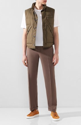 Мужской льняные брюки KITON коричневого цвета по цене 78600 руб., арт. UFPLACJ07S40/44-52 | Фото 2 Мужской льняные брюки KITON коричневого цвета, арт. UFPLACJ07S40/44-52 | Фото 2