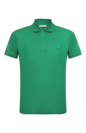 Мужское хлопковое поло MONCLER зеленого цвета по цене 14700 руб., арт. F1-091-8A710-00-83921 | Фото 1 Мужское хлопковое поло MONCLER зеленого цвета, арт. F1-091-8A710-00-83921 | Фото 1