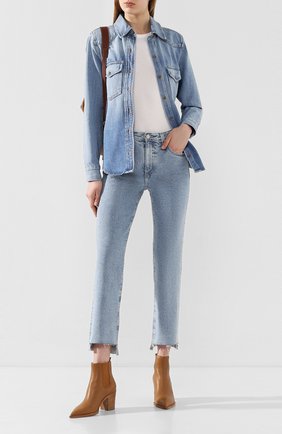 Женская джинсовая рубашка FRAME DENIM синего цвета по цене 24150 руб., арт. HDSH207 | Фото 2 Женская джинсовая рубашка FRAME DENIM синего цвета, арт. HDSH207 | Фото 2
