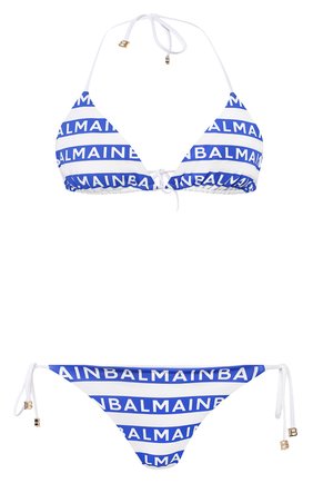 Женский раздельный купальник BALMAIN синего цвета по цене 34900 руб., арт. BPB810210 | Фото 1 Женский раздельный купальник BALMAIN синего цвета, арт. BPB810210 | Фото 1