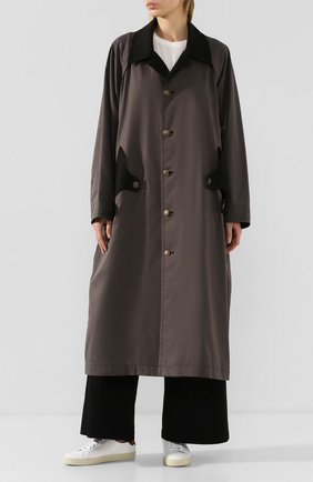 Женское хлопковое пальто YOHJI YAMAMOTO черного цвета по цене 142500 руб., арт. NN-C53-800 | Фото 2 Женское хлопковое пальто YOHJI YAMAMOTO черного цвета, арт. NN-C53-800 | Фото 2