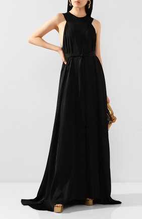 Женское платье-макси ANN DEMEULEMEESTER черного цвета по цене 113000 руб., арт. 2001-2350-P-126-099 | Фото 2 Женское платье-макси ANN DEMEULEMEESTER черного цвета, арт. 2001-2350-P-126-099 | Фото 2