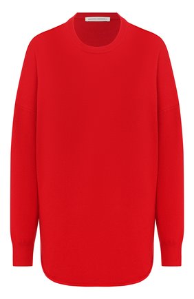 Женская кашемировый свитер EXTREME CASHMERE красного цвета по цене 36700 руб., арт. 053/CREW H0P | Фото 1 Женская кашемировый свитер EXTREME CASHMERE красного цвета, арт. 053/CREW H0P | Фото 1
