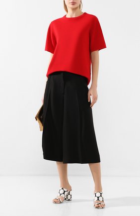 Женская кашемировая футболка EXTREME CASHMERE красного цвета по цене 21600 руб., арт. 064/TSHIRT | Фото 2 Женская кашемировая футболка EXTREME CASHMERE красного цвета, арт. 064/TSHIRT | Фото 2