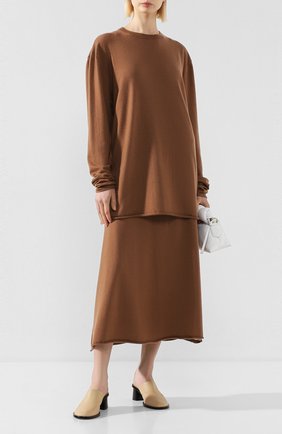 Женский кашемировый свитер EXTREME CASHMERE коричневого цвета по цене 41250 руб., арт. 136/HEIN | Фото 2 Женский кашемировый свитер EXTREME CASHMERE коричневого цвета, арт. 136/HEIN | Фото 2