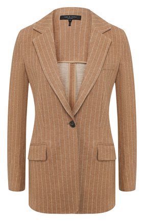 Женский хлопковый жакет RAG&BONE коричневого цвета по цене 45700 руб., арт. WAW20S40052P05 | Фото 1 Женский хлопковый жакет RAG&BONE коричневого цвета, арт. WAW20S40052P05 | Фото 1