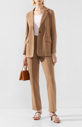 Женский хлопковый жакет RAG&BONE коричневого цвета по цене 45700 руб., арт. WAW20S40052P05 | Фото 2 Женский хлопковый жакет RAG&BONE коричневого цвета, арт. WAW20S40052P05 | Фото 2