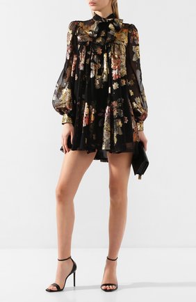 Женское шелковое платье SAINT LAURENT черного цвета по цене 219500 руб., арт. 622788/Y7A11 | Фото 2 Женское шелковое платье SAINT LAURENT черного цвета, арт. 622788/Y7A11 | Фото 2