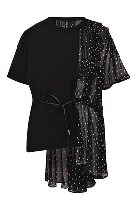 Женская футболка SACAI черного цвета по цене 54700 руб., арт. 20-05070 | Фото 1 Женская футболка SACAI черного цвета, арт. 20-05070 | Фото 1