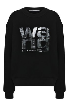 Женский хлопковый свитшот ALEXANDER WANG черного цвета по цене 37850 руб., арт. 1CC1201028 | Фото 1 Женский хлопковый свитшот ALEXANDER WANG черного цвета, арт. 1CC1201028 | Фото 1