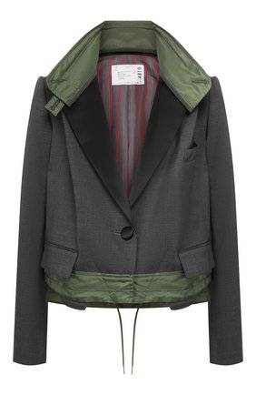 Женский жакет SACAI серого цвета по цене 88000 руб., арт. 20-04819 | Фото 1 Женский жакет SACAI серого цвета, арт. 20-04819 | Фото 1