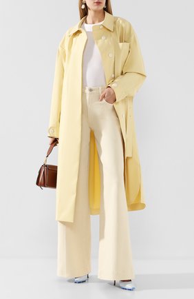 Женский хлопковый тренч JACQUEMUS желтого цвета по цене 84700 руб., арт. 201C001/16220 | Фото 2 Женский хлопковый тренч JACQUEMUS желтого цвета, арт. 201C001/16220 | Фото 2