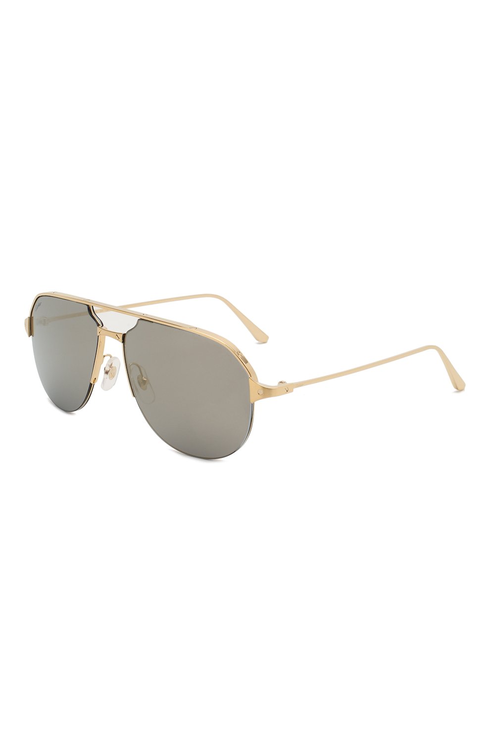 Мужские солнцезащитные очки CARTIER золотого цвета, арт. CT0229S 003 | Фото 1