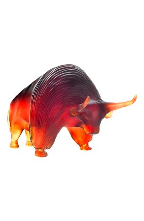 Скульптура бык зебу DAUM красного цвета, арт. 03786 | Фото 1 (Ограничения доставки: fragile-2)