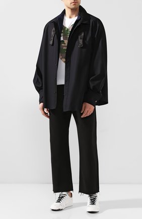 Мужская хлопковая рубашка SACAI черного цвета по цене 59950 руб., арт. 20-02241M | Фото 2 Мужская хлопковая рубашка SACAI черного цвета, арт. 20-02241M | Фото 2