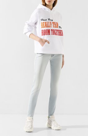 Женская хлопковое худи SACAI белого цвета по цене 29650 руб., арт. 20-0052S | Фото 2 Женская хлопковое худи SACAI белого цвета, арт. 20-0052S | Фото 2