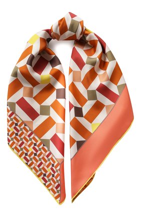 Женский шелковый платок zellige LORO PIANA оранжевого цвета по цене 39950 руб., арт. FAL1439 | Фото 1 Женский шелковый платок zellige LORO PIANA оранжевого цвета, арт. FAL1439 | Фото 1