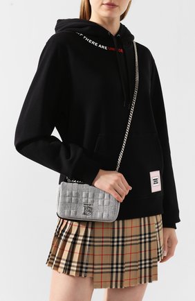 Женская сумка BURBERRY серого цвета по цене 72800 руб., арт. 8027974 | Фото 2 Женская сумка BURBERRY серого цвета, арт. 8027974 | Фото 2