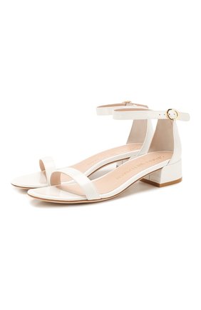 Женские кожаные босоножки STUART WEITZMAN белого цвета по цене 32250 руб., арт. S2736 | Фото 1 Женские кожаные босоножки STUART WEITZMAN белого цвета, арт. S2736 | Фото 1