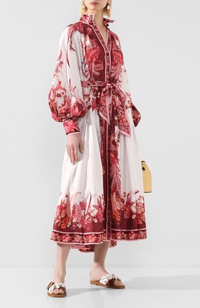 Женские комбинированные шлепанцы woody CHLOÉ белого цвета по цене 31450 руб., арт. CHC19A221D7 | Фото 2 Женские комбинированные шлепанцы woody CHLOÉ белого цвета, арт. CHC19A221D7 | Фото 2