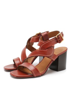 Женские кожаные босоножки candice CHLOÉ светло-коричневого цвета по цене 44200 руб., арт. CHC20S27791 | Фото 1 Женские кожаные босоножки candice CHLOÉ светло-коричневого цвета, арт. CHC20S27791 | Фото 1
