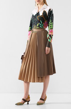 Женская текстильные туфли FENDI желтого цвета по цене 68000 руб., арт. 8J7075 AAXC | Фото 2 Женская текстильные туфли FENDI желтого цвета, арт. 8J7075 AAXC | Фото 2