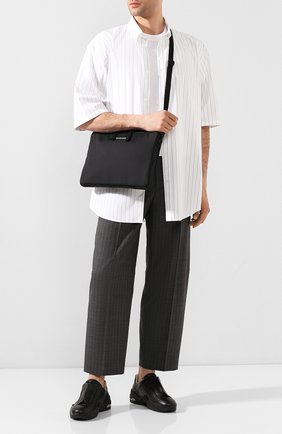 Мужская текстильная сумка для ноутбука BALENCIAGA черного цвета, арт. 618378/H753X | Фото 2 (Ремень/цепочка: На ремешке; Материал: Текстиль; Размер: medium)