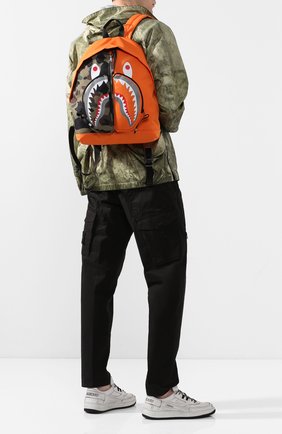 Мужской текстильный рюкзак BAPE оранжевого цвета по цене 16800 руб., арт. 1G30182003 | Фото 2 Мужской текстильный рюкзак BAPE оранжевого цвета, арт. 1G30182003 | Фото 2