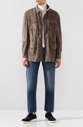 Мужские замшевые дерби GIORGIO ARMANI темно-синего цвета по цене 51100 руб., арт. X2C652/XAT13 | Фото 2 Мужские замшевые дерби GIORGIO ARMANI темно-синего цвета, арт. X2C652/XAT13 | Фото 2