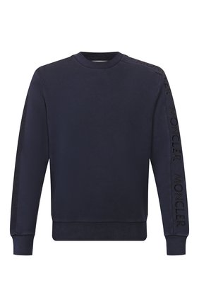 Мужской хлопковый свитшот MONCLER темно-синего цвета по цене 28900 руб., арт. F1-091-8G733-10-8098U | Фото 1 Мужской хлопковый свитшот MONCLER темно-синего цвета, арт. F1-091-8G733-10-8098U | Фото 1