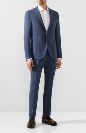 Мужской костюм из смеси льна и шелка CORNELIANI синего цвета по цене 129500 руб., арт. 85NY64-0114001/92 | Фото 1 Мужской костюм из смеси льна и шелка CORNELIANI синего цвета, арт. 85NY64-0114001/92 | Фото 1