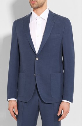 Мужской костюм из смеси льна и шелка CORNELIANI синего цвета по цене 129500 руб., арт. 85NY64-0114001/92 | Фото 2 Мужской костюм из смеси льна и шелка CORNELIANI синего цвета, арт. 85NY64-0114001/92 | Фото 2