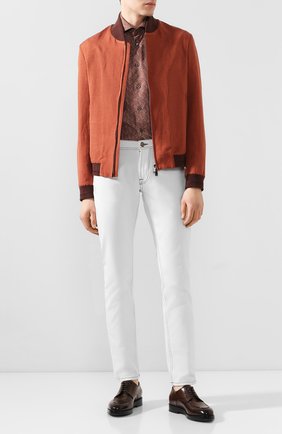 Мужская шелковая рубашка CORNELIANI оранжевого цвета по цене 39950 руб., арт. 85P102-0111946/00 | Фото 2 Мужская шелковая рубашка CORNELIANI оранжевого цвета, арт. 85P102-0111946/00 | Фото 2