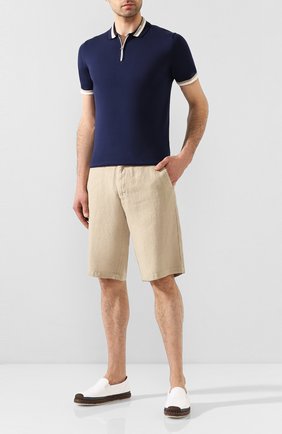 Мужские льняные шорты CORNELIANI бежевого цвета по цене 24300 руб., арт. 854EX6-0120184/00 | Фото 2 Мужские льняные шорты CORNELIANI бежевого цвета, арт. 854EX6-0120184/00 | Фото 2