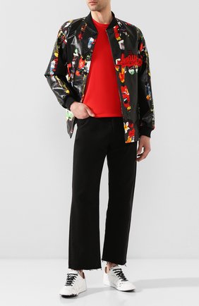 Мужская хлопковая футболка COMME DES GARCONS PLAY красного цвета по цене 7980 руб., арт. AZ-T226 | Фото 2 Мужская хлопковая футболка COMME DES GARCONS PLAY красного цвета, арт. AZ-T226 | Фото 2