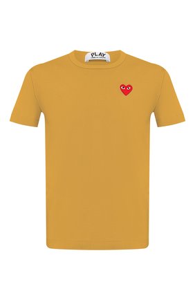 Мужская хлопковая футболка COMME DES GARCONS PLAY желтого цвета по цене 7980 руб., арт. AZ-T212 | Фото 1 Мужская хлопковая футболка COMME DES GARCONS PLAY желтого цвета, арт. AZ-T212 | Фото 1