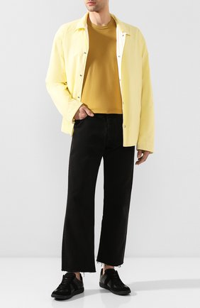 Мужская хлопковая футболка COMME DES GARCONS PLAY желтого цвета по цене 7980 руб., арт. AZ-T212 | Фото 2 Мужская хлопковая футболка COMME DES GARCONS PLAY желтого цвета, арт. AZ-T212 | Фото 2