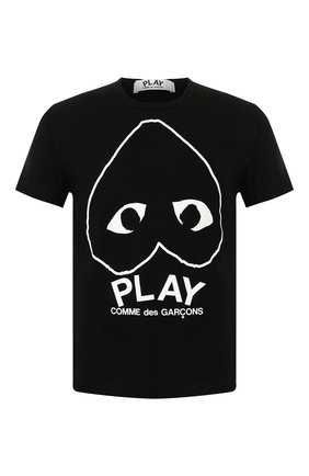 Мужская хлопковая футболка COMME DES GARCONS PLAY черного цвета по цене 8210 руб., арт. AZ-T114 | Фото 1 Мужская хлопковая футболка COMME DES GARCONS PLAY черного цвета, арт. AZ-T114 | Фото 1