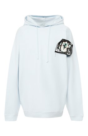 Мужской хлопковое худи RAF SIMONS голубого цвета по цене 95600 руб., арт. 201-175-19003 | Фото 1 Мужской хлопковое худи RAF SIMONS голубого цвета, арт. 201-175-19003 | Фото 1