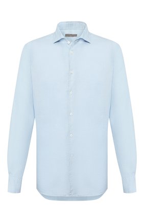 Мужская льняная рубашка CORNELIANI голубого цвета по цене 17950 руб., арт. 85PS06-0120283/00 | Фото 1 Мужская льняная рубашка CORNELIANI голубого цвета, арт. 85PS06-0120283/00 | Фото 1