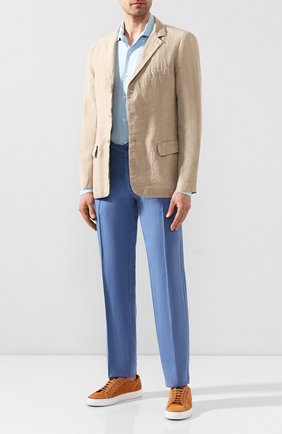Мужская льняная рубашка CORNELIANI голубого цвета по цене 17950 руб., арт. 85PS06-0120283/00 | Фото 2 Мужская льняная рубашка CORNELIANI голубого цвета, арт. 85PS06-0120283/00 | Фото 2